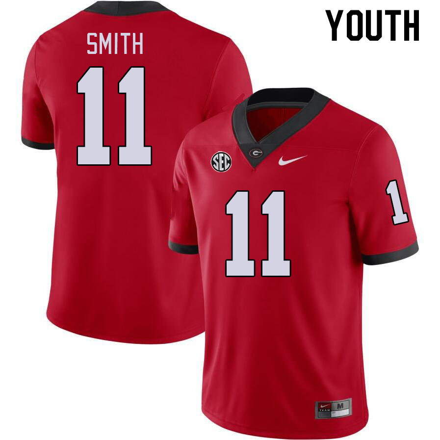 Youth #11 Arian Smith Georgia Bulldogs College Football Jerseys Stitched-Red